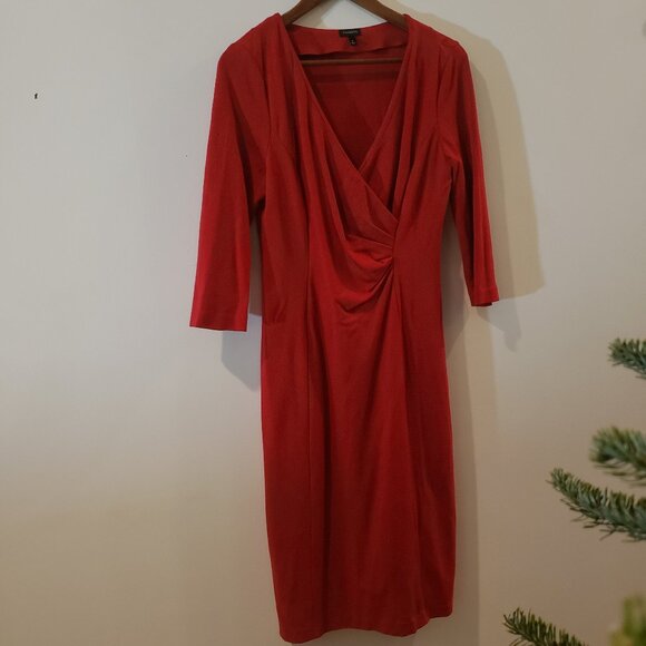 Talbots Red Cocktail Dress - Picture 3 of 5